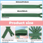 YAKA 20pcs Green Nylon Invisible Zippers Tailor Sewing Tools Garment - Image 2