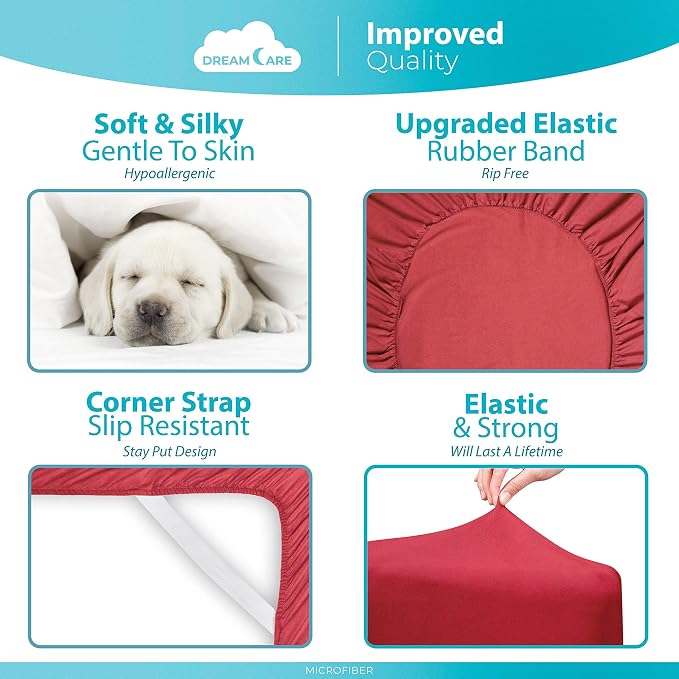 DREAMCARE King Fitted Sheet Only - Image 6