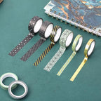 Mr. Pen- Washi Tape Set, 8 Rolls, 5 Yards/Roll | Gold Foil Decorative Tape - Image 7