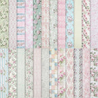 24 Sheets Scrapbook Paper Pink Vintage Floral Scrapbook Supplies | 11.4×11.4 by Prudiut