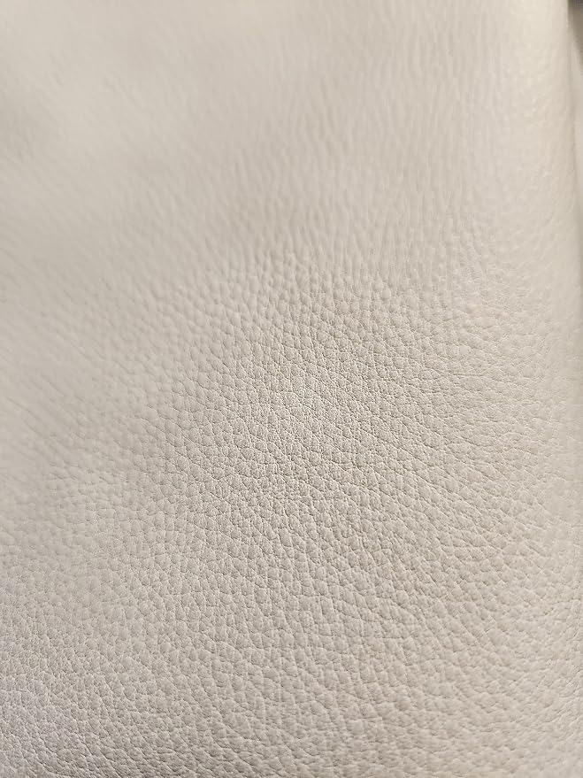 Latte Milk Cream Pebblegrain Faux Vegan Leather Synthetic Pleather 0.9 mm 1 - Image 6