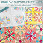 Kigley 10 Pcs 10 Inch and 5 Inch Dresden Plate Template - Image 4