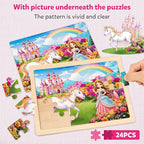 SYNARRY Large Unicorn Princess Fairy Wooden Puzzles - Image 3
