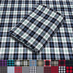 Pico Textiles 8 Yards Bolt Blue and White Tartan Plaid Flannel Fabric by PicoTextiles