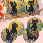 8 Pack Black Cat Diamond Art Coasters Kit for - Image 6