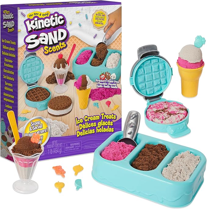 Kinetic Sand Scents Ice Cream Treats, Moldable Sand Sensory Toys, Ages 3+ | by Unknown