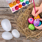 DIYASY 50 Pcs Foam Eggs, 3.5-7cm White Foam Eggs Shape Smooth Mixed Craft - Image 5