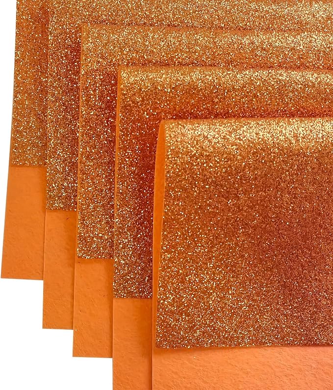 Jtnohx Glitter Felt Fabric, 8 x12 inches Felt Square Glitter - Image 4