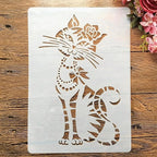 TIAMECH A4 Reusable Flower Cat Stencil by TIAMECH