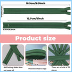 YAKA 20pcs Green Nylon Invisible Zippers Tailor Sewing Tools Garment - Image 2