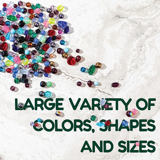 One Pound Assorted Glass Beads for Jewelry Making, DIY Lamp Work, Arts and - Image 5