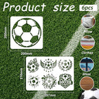 INFUNLY 6Pcs Soccer Painting Stencil - Image 2
