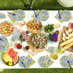 168Pcs Lemon Bridal Shower Party Decor Amalfi Coast Plates Napkins Cups Forks - Image 5