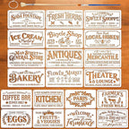 20pcs Farm Stencils for Painting Stencils for Crafts Reusable | Rustic by Unknown