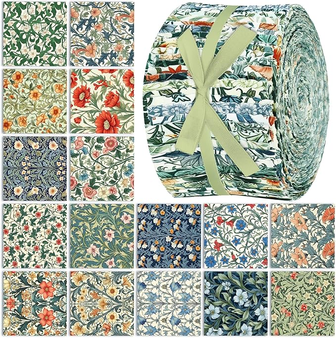 Hosuly 40 Pcs William Morris Jelly Fabric by Hosuly