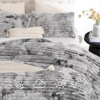 Smoofy Fluffy King Size Comforter Set 3 Pieces - Image 2