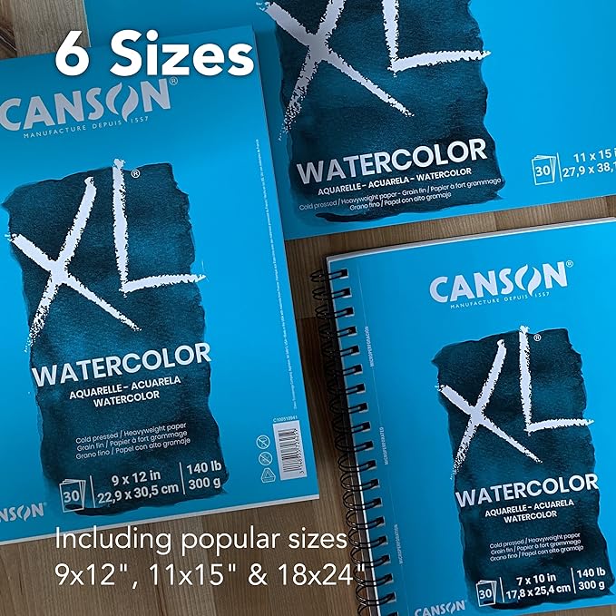 Canson XL Series Watercolor Textured Paper Pad - Image 4