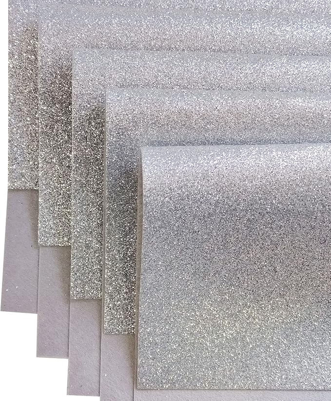 Jtnohx Glitter Felt Fabric, 8 x12 inches Felt Square Glitter - Image 3