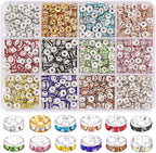 960 pcs 6mm Spacer Beads for Jewelry Making | Rondelle Bead Spacers Bulk by TINKRSTUFF
