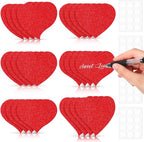 TaoBary 24 Pcs 7.08 Inch Valentine's Day Glitter Heart Cutouts Large Red Paper by TaoBary