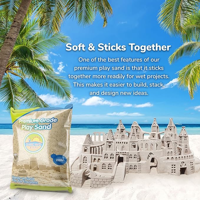 Classic Sand and Play Sand for Sandbox, and Outdoor Use, 20 lb. Bag, Wet Castle - Image 3
