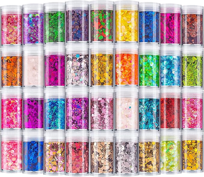 Holographic Chunky Glitter, Cosmetic Glitter Flake by LICOOL+GLITTER