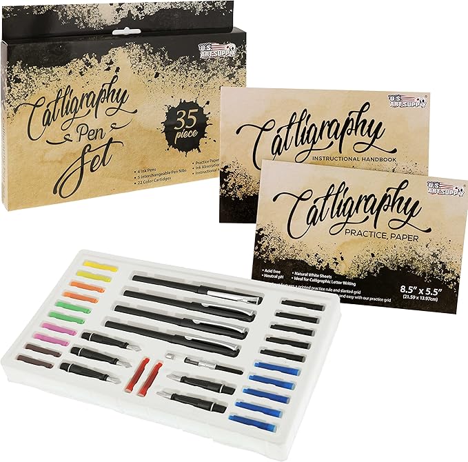 U.S. Art Supply 35-Piece Calligraphy Pen Set by USArtSupply