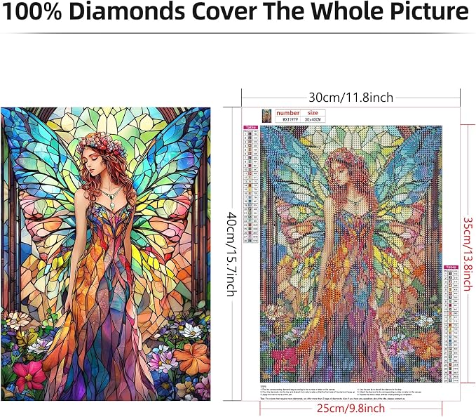 Lxmsja Fairy Stained Glass Diamond Art Kits - Image 6