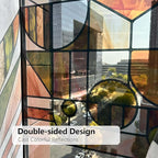 Faux Stained Glass Effect Window Film, Original Double-Sided Hand-Drawn Static - Image 5