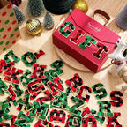 WILLBOND 52 Pcs Christmas Alphabet Patches Self Adhesive Letter Patches - Image 6