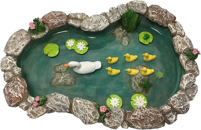 GlitZGlam Duck Pond -Mother and Ducklings! A Miniature Duck Pond - Image 5
