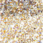 1200Pcs Crystal Gems for Crafts Mix Sizes Flatback Rhinestone Acrylic AB by Jyukan