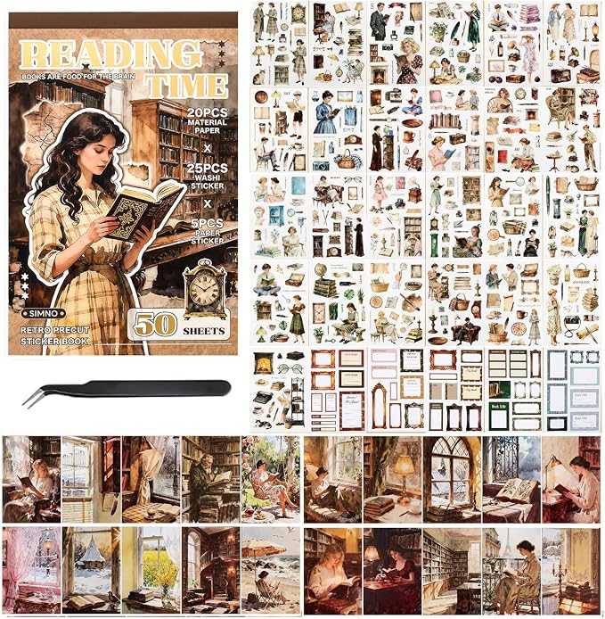 Aesthetic Scrapbooking Stickers Supplies by Ahmagen