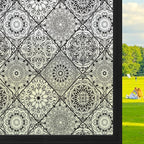 DKTIE Geometric Line Frosted Glass Window Film Door Window Covering Day and by Dktie
