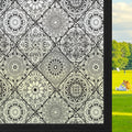DKTIE Geometric Line Frosted Glass Window Film Door Window Covering Day and by Dktie
