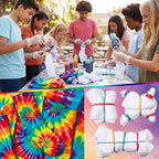 Syhood White Cotton Crew Socks for Tie dye Party Casual Soft Cushion Novelty - Image 2
