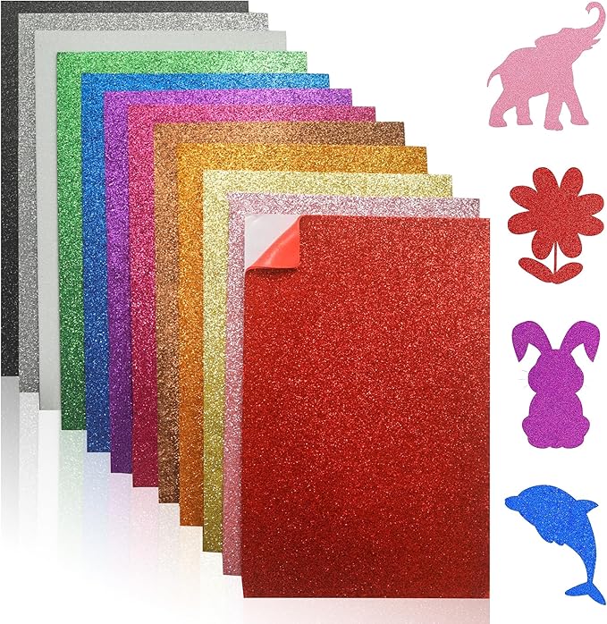 Self-Adhesive Glitter EVA Foam Sheets by Unknown