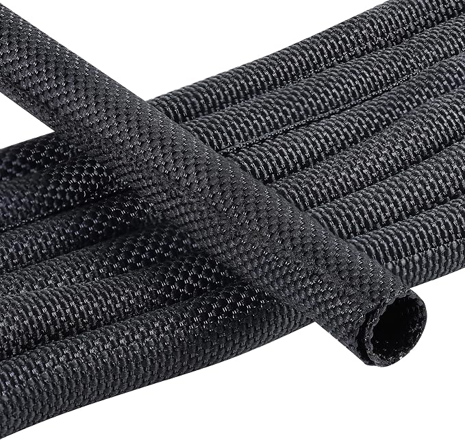 Automotive Wire Sheathing Split Wire Loom Braided Mesh Woven Cable Sleeve by Sunnarepoon