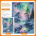 Offito Aurora Diamond Art Kits for Adults, 5D Snowy Mountains Lake Diamond - Image 2