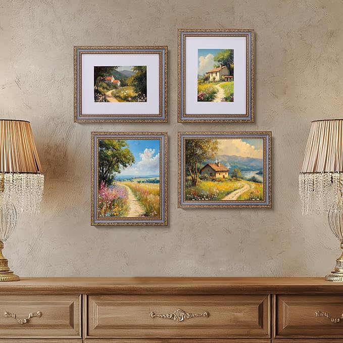 eletecpro 8x10 Vintage Picture Frame, Glass Cover, Horizontal or Vertical - Image 7