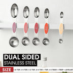 Spring Chef Stainless Steel Metal Magnetic Measuring Spoons Set of 8 - Image 3