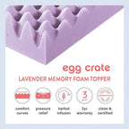 Best Price Mattress 4 Inch Egg Crate Memory Foam Mattress Topper - Image 6