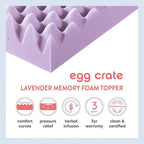 Best Price Mattress 3 Inch Egg Crate Memory Foam Mattress Topper - Image 3
