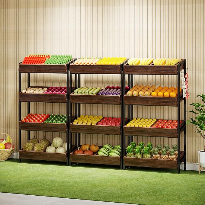 Tribesigns 4-Tier Retail Snack Display Shelf, Snack Rack Display Stand - Image 4