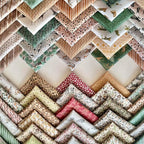 60-Piece Neutral Nature Patchwork Cotton Fabric Squares – 8×8 inch, 100% Cotton - Image 2