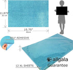 Allgala X-Large Self-Adhesive Glitter EVA Foam Sheets 12 Pack 12x16 inch Light - Image 2