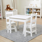 Melissa & Doug Wooden Kids Table & Chairs Set, Montessori, Homeschool Classroom - Image 8