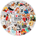 100Pcs French Bulldog Stickers for Water Bottle, Laptop by BulbaCraft