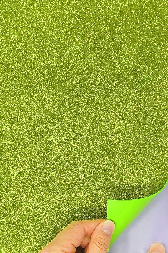 Allgala 12 Pack Glitter EVA Foam Paper 8 x 12inch Sheets-Lime Color by Allgala