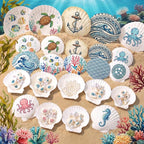 JSPYFITS 12PCS Large Natural Scallop Shells, DIY Painting, Baking and Beach - Image 9